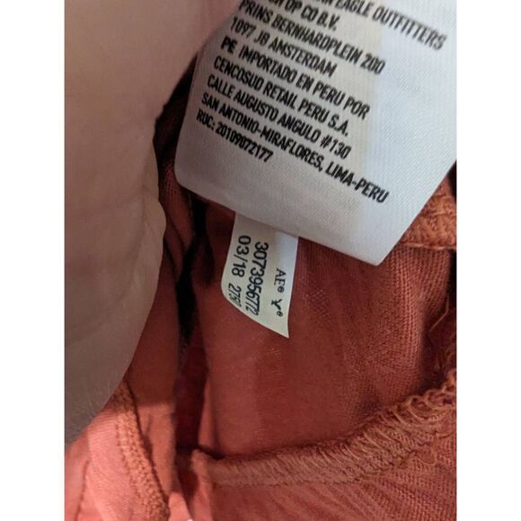 American Eagle Outfitters Women's Strapless Overlay Romper Red XS - Picture 10 of 14